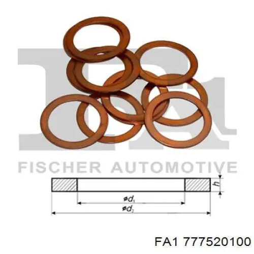 777.520.100 FA1 junta, tapón roscado, colector de aceite