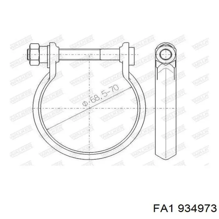 Comprar 934973 FA1 Abrazadera del colector de escape