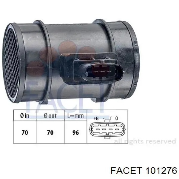 Sensor de flujo de masa de Aire para Fiat Punto (199)