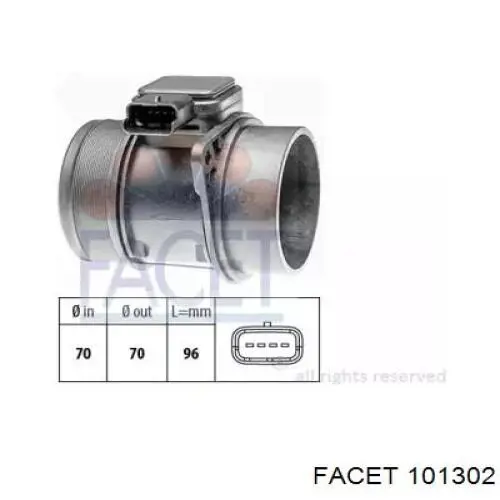 101302 Facet sensor de flujo de aire/medidor de flujo (flujo de aire masibo)