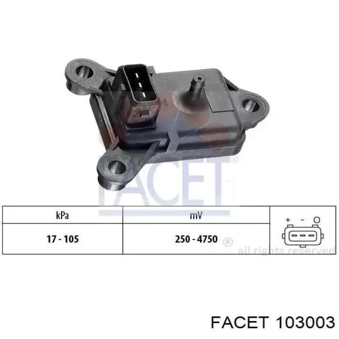 Sensor de presión del colector de admisión 96249 NGK