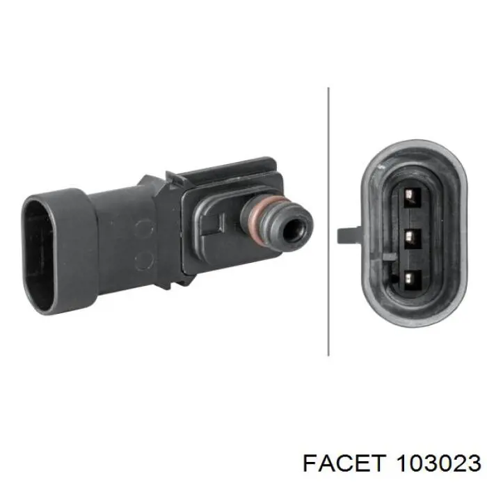 Sensor de presión del colector de admisión 2236500Q0K Renault (RVI)