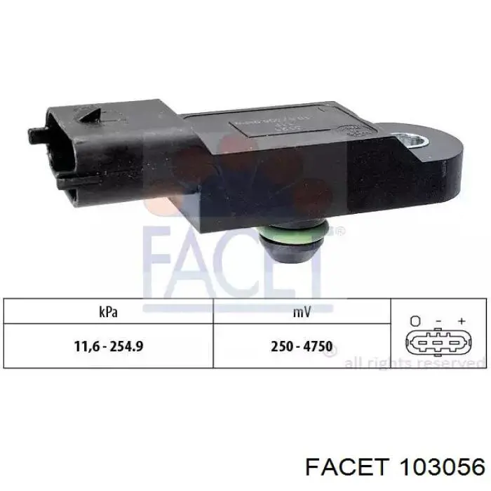 Sensor de presión del aire de admisión Febi 45936