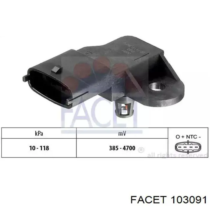 Sensor de presión del colector de admisión 261230245 Bosch