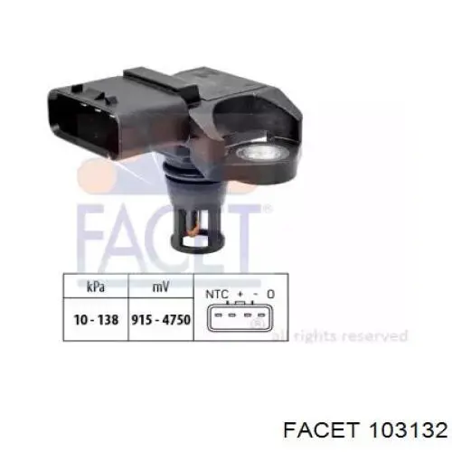Comprar 103132 Facet Sensor de presión del colector de admisión