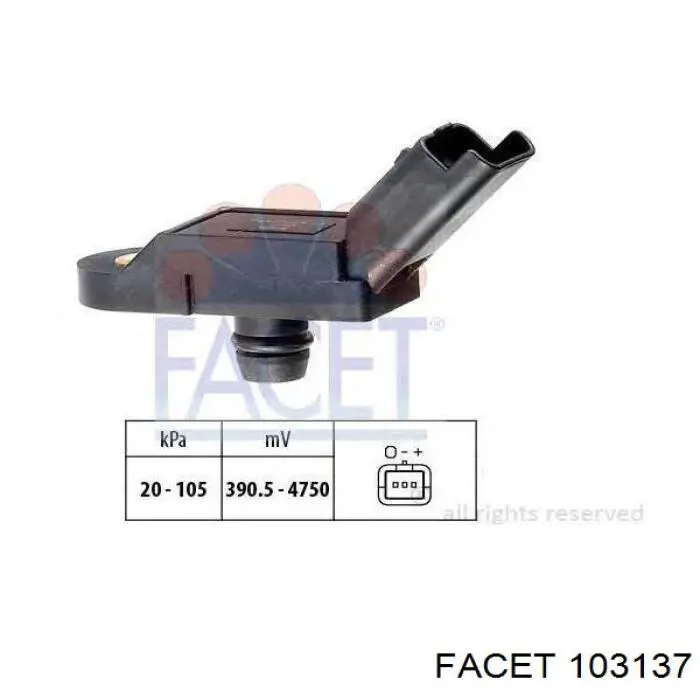 906348 Metzger sensor de presion del colector de admision