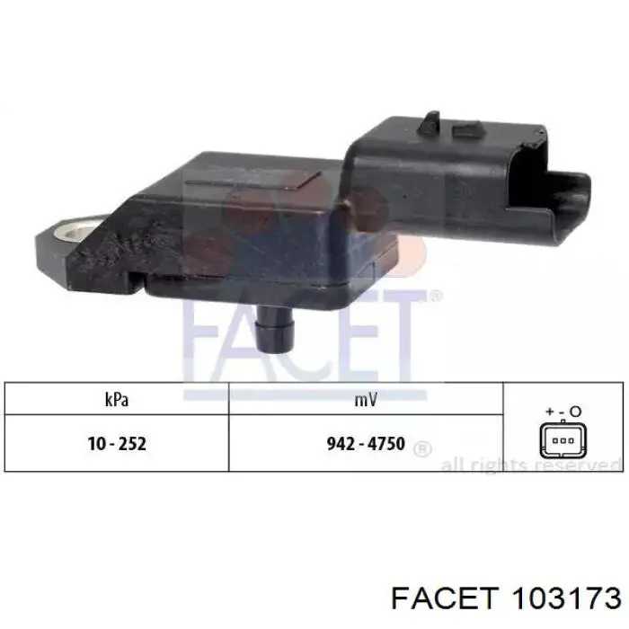 Sensor de presión del colector de admisión 223658570R Renault (RVI)