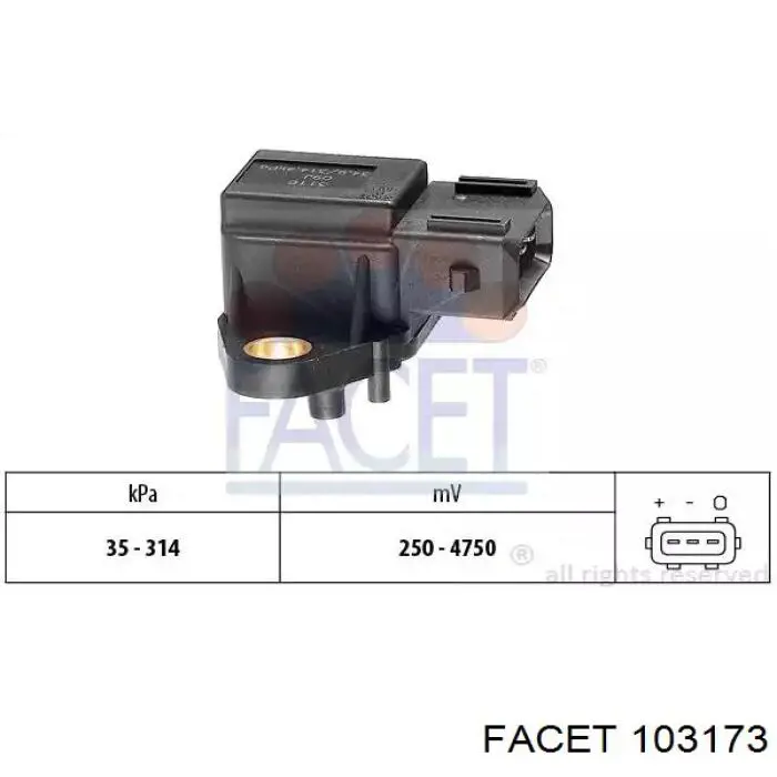 Sensor de presión del aire de admisión Renault (RVI) 223658570R