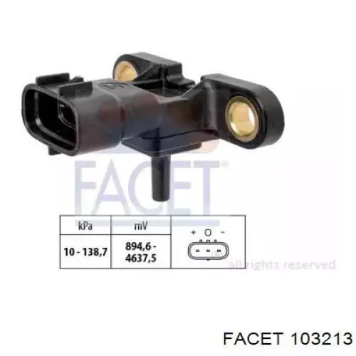 Sensor de presión del colector de admisión 103213 Facet
