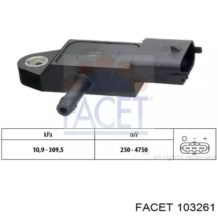 Sensor de presión del colector de admisión 1796446 Ford