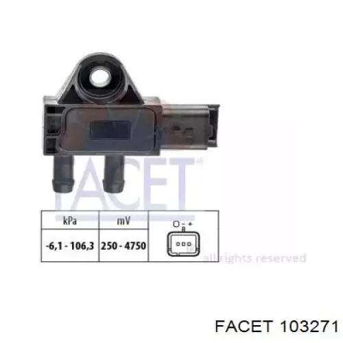 103271 Facet Sensor de presion de escape