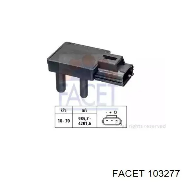 Sensor, presión gas de escape FAE 16130