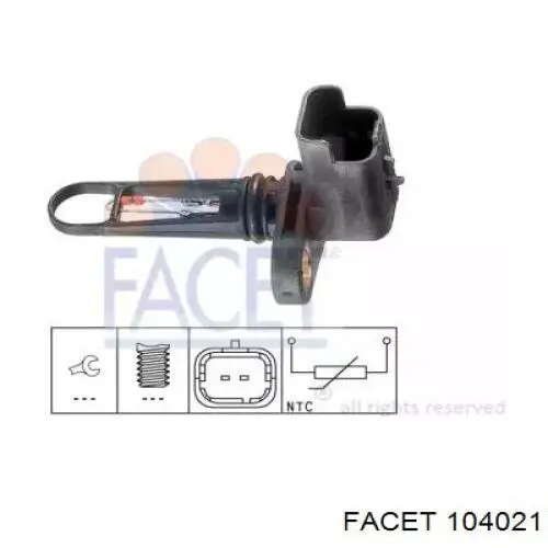 Sensor de temperatura del aire de admisión 104021 Facet