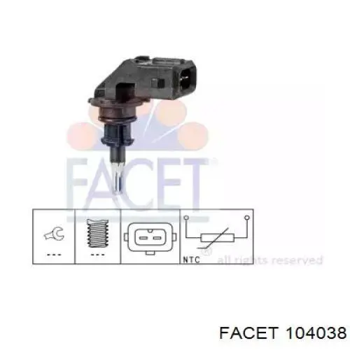 104038 Facet sensor, temperatura del aire de admisión