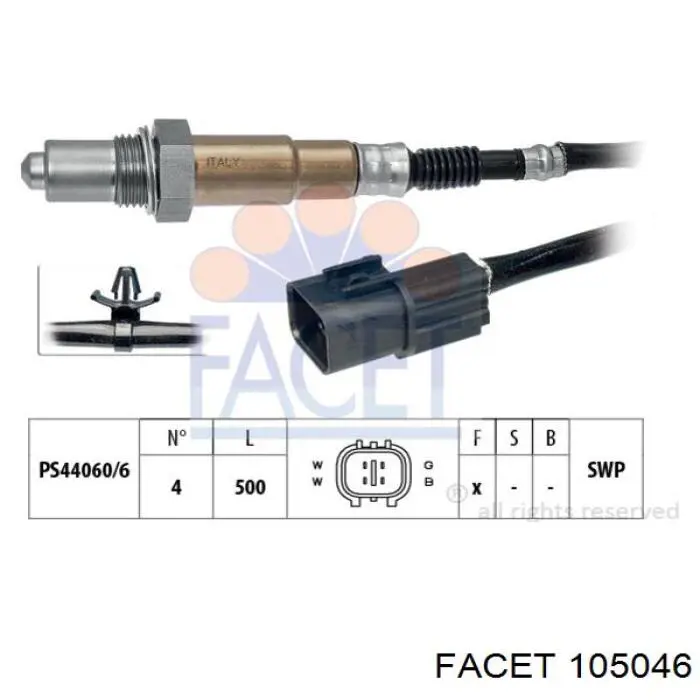 105046 Facet correa trapezoidal