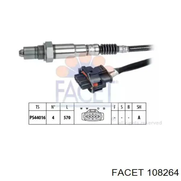 108264 Facet sonda lambda sensor de oxigeno para catalizador