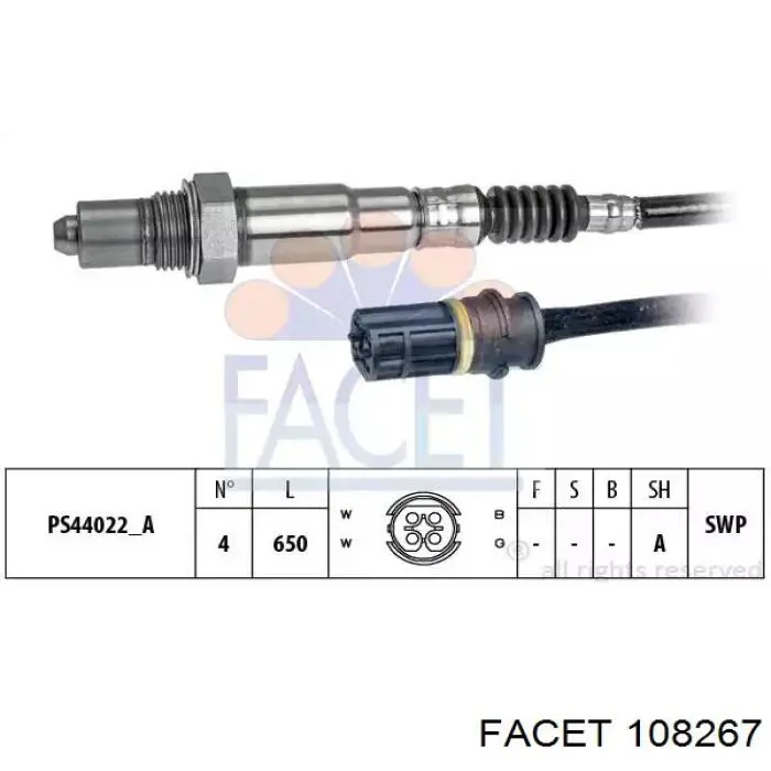 Sonda lambda de oxígeno posterior al catalizador 108267 Facet
