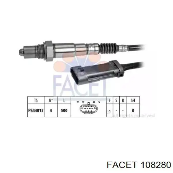Sensor de oxígeno previo al catalizador 108280 Facet