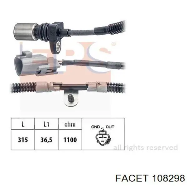 108298 Facet sonda lambda sensor de oxigeno para catalizador