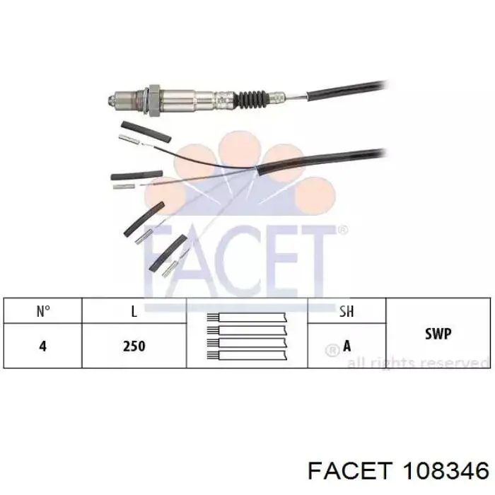 Sensor de oxígeno Facet 108346