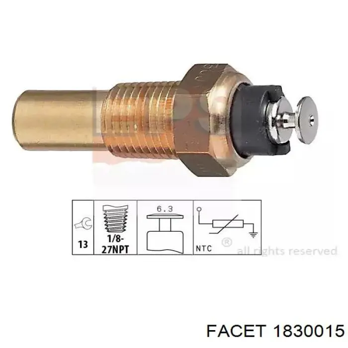 1830015 Facet sensor de temperatura del refrigerante