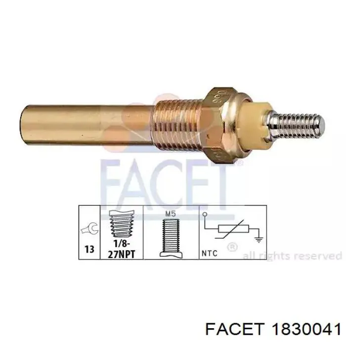 1.830.041 Facet sensor de temperatura del refrigerante