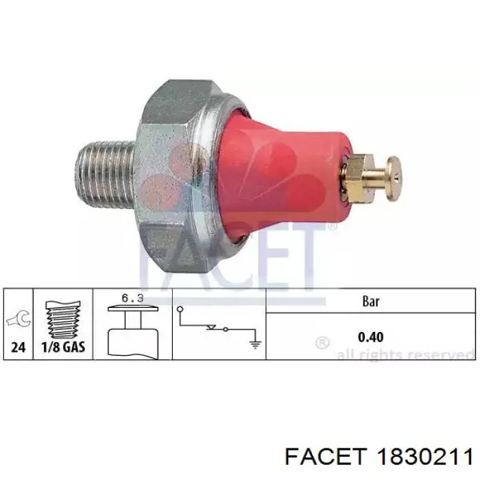 1.830.211 Facet sensor de temperatura del refrigerante