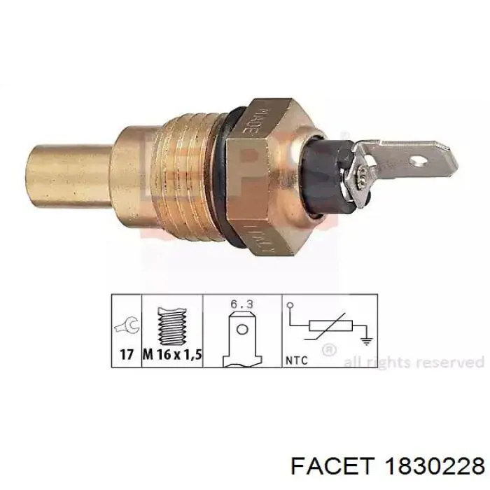 1.830.228 Facet sensor de temperatura del refrigerante