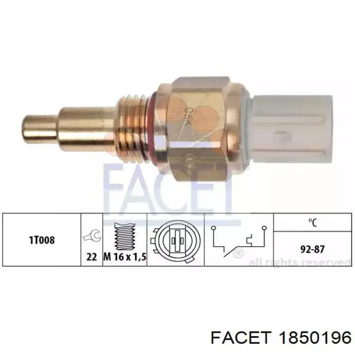 Sensor, temperatura del refrigerante (encendido el ventilador del radiador) Honda Civic 6 EJ9, EK3/4