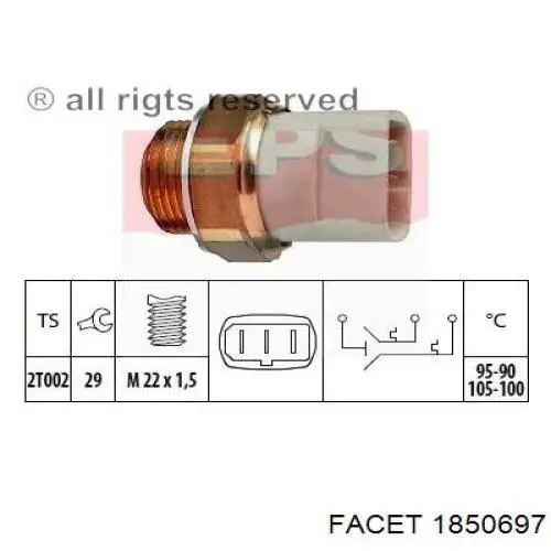 0015403045 Mercedes Interruptor térmico