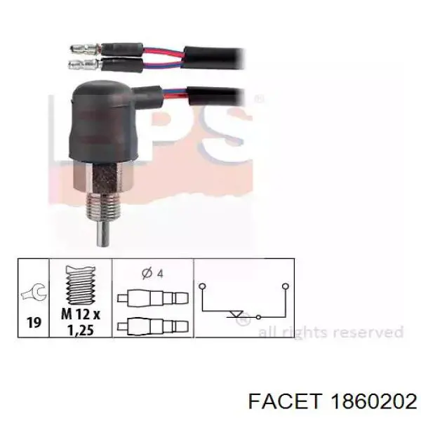 1860202 Facet sensor de marcha atrás