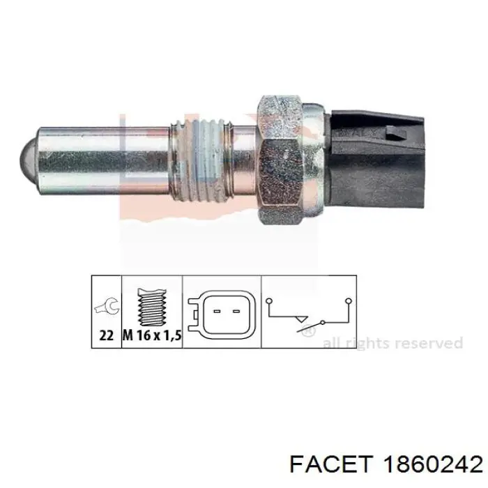 Interruptor, piloto de marcha atrás Jaguar X-type CF1
