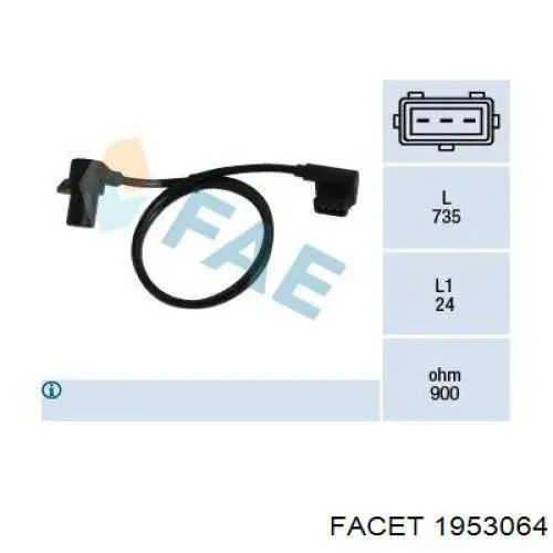 1.953.064 Facet sensor de posición del cigüeñal