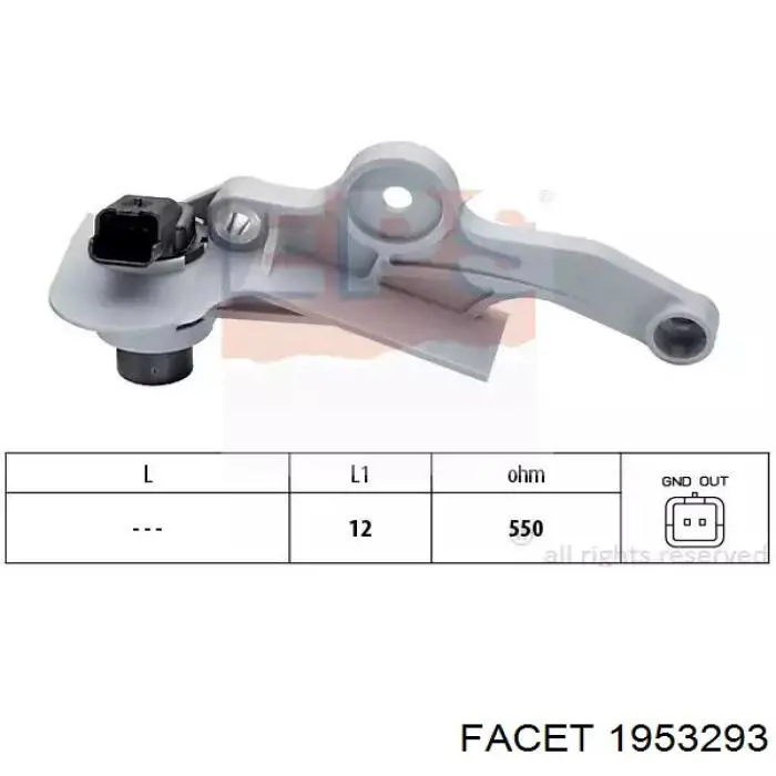 Sensor de cigüeñal 9646823380 Peugeot/Citroen