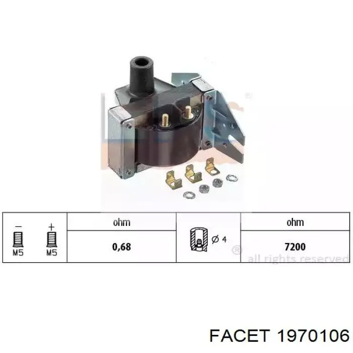1970106 Facet bobina de encendido