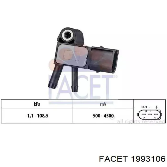 Sensor de presión del aire de admisión Mercedes 2E0906051