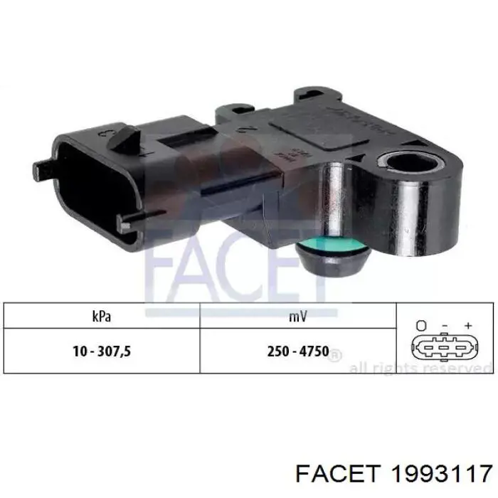 Sensor de presión del colector de admisión 35017 Bremi