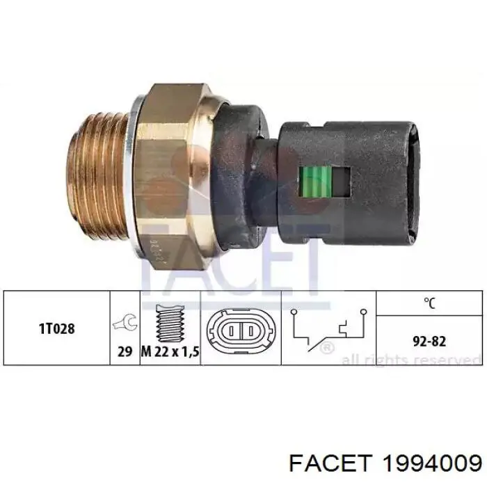 Sensor de temperatura del aire de admisión TS10516 Delphi