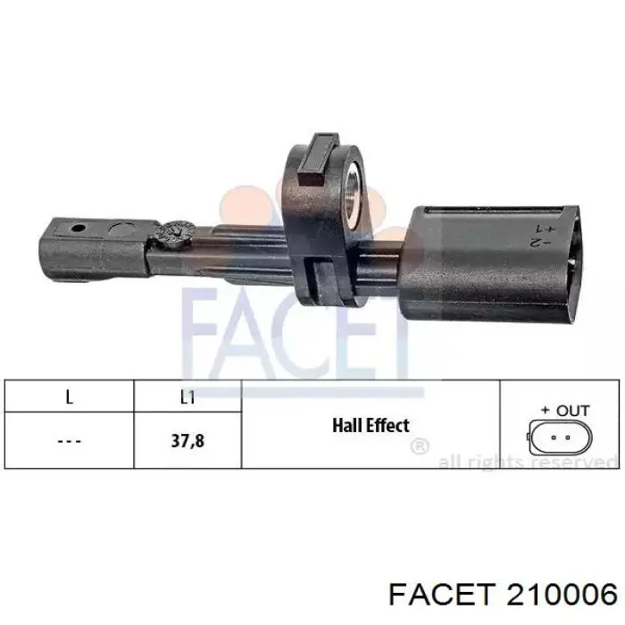 Comprar 210006 Facet Sensor ABS delantero derecho