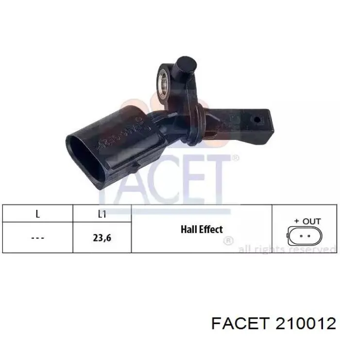 210012 Facet sensor abs trasero izquierdo