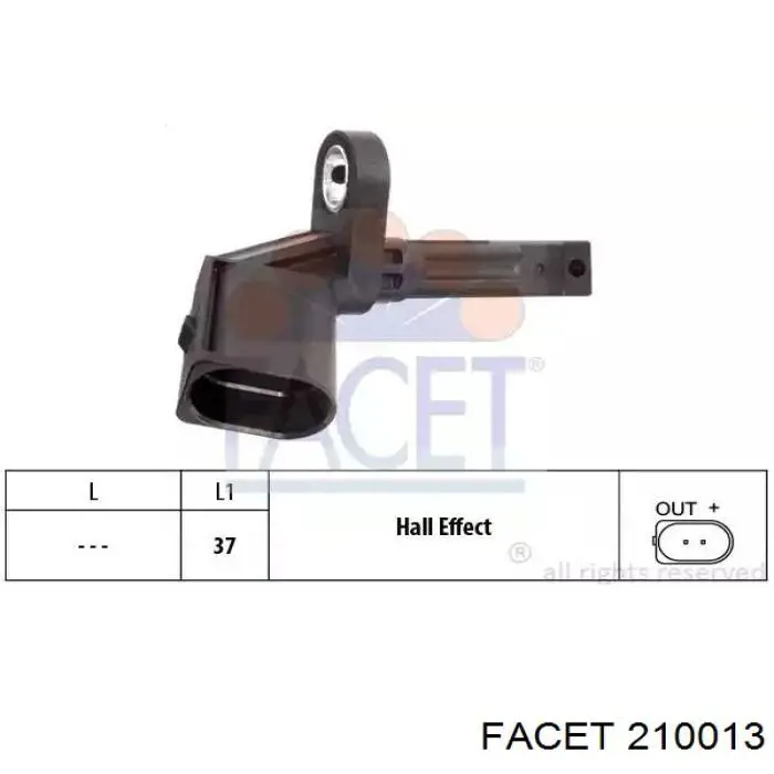 Sensor ABS trasero derecho WHT003862C VAG