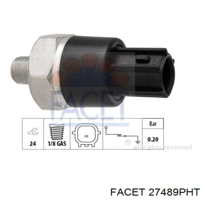 27489PHT Facet tapa de distribuidor de encendido