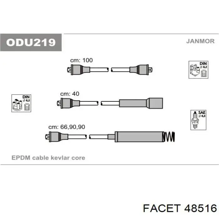 202512TR6 Hans Pries (Topran) juego de cables de encendido