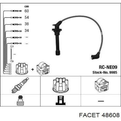 Juego de cables de bujías para Nissan Micra K11