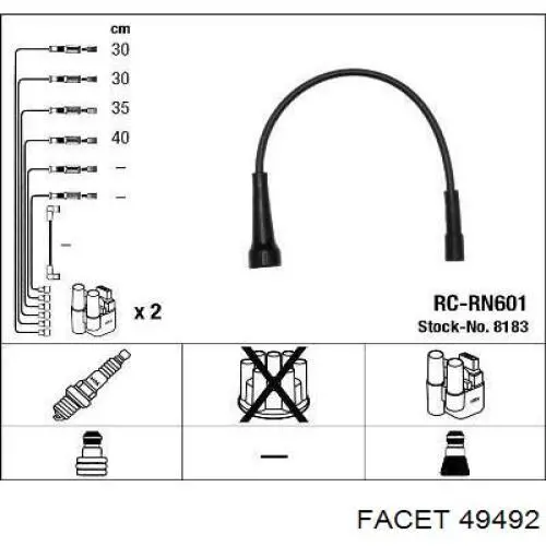 ZEF1185 Borg-Warner/KKK juego de cables de encendido