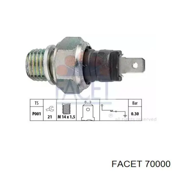 Manómetro de presión de aceite Facet 70000 precio, desde 3,69 EUR