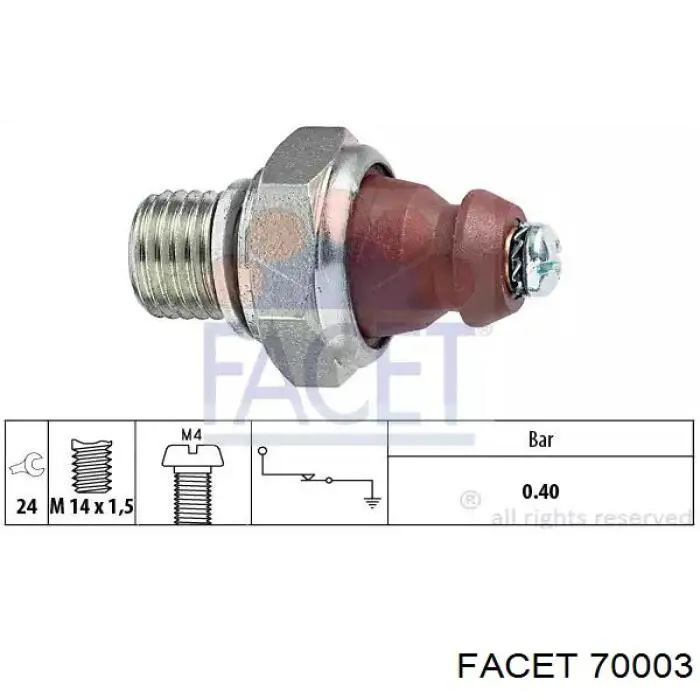 Comprar 70003 Facet Sensor de presión de aceite