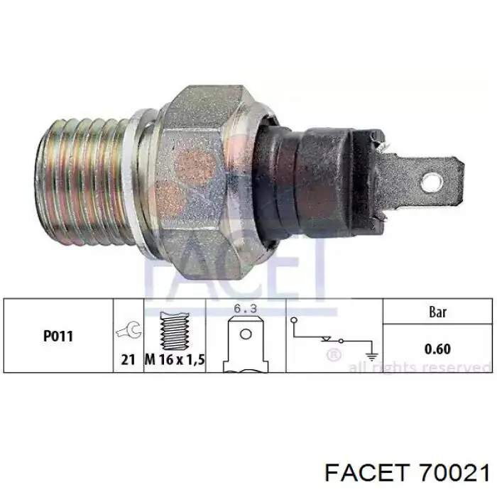 Comprar 70021 Facet Sensor de presión de aceite