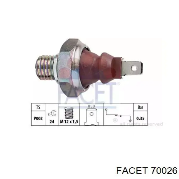 Indicador, presión del aceite Mercedes Sprinter 903