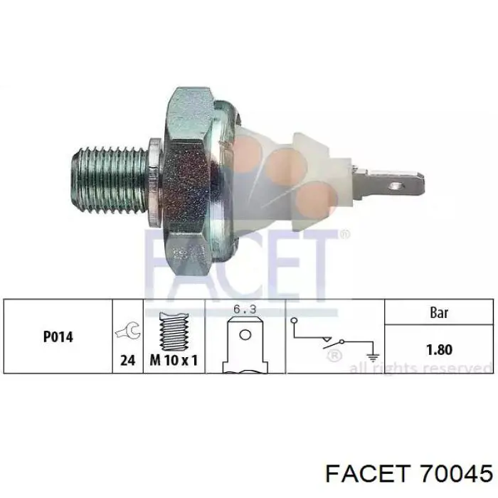 Comprar 70045 Facet Sensor de presión de aceite